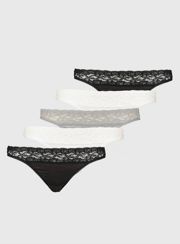 Mono Comfort Lace Thong 5 Pack - 18